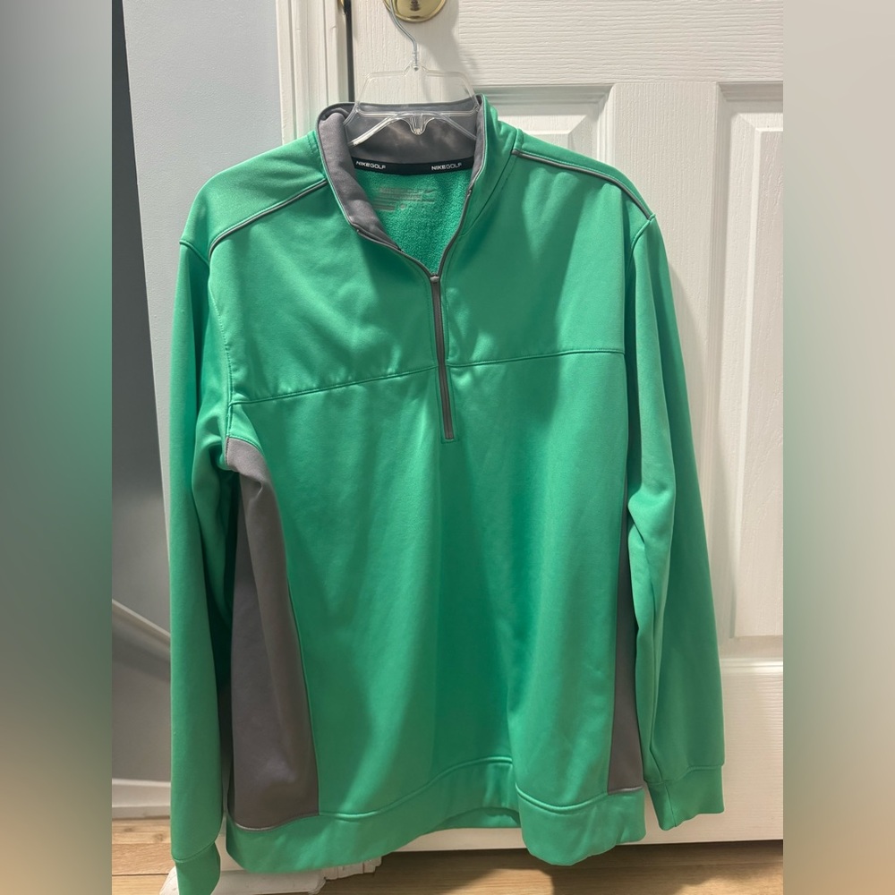 Nike Golf Green and Gray (Men's Medium) Quarter-Zip Jacket